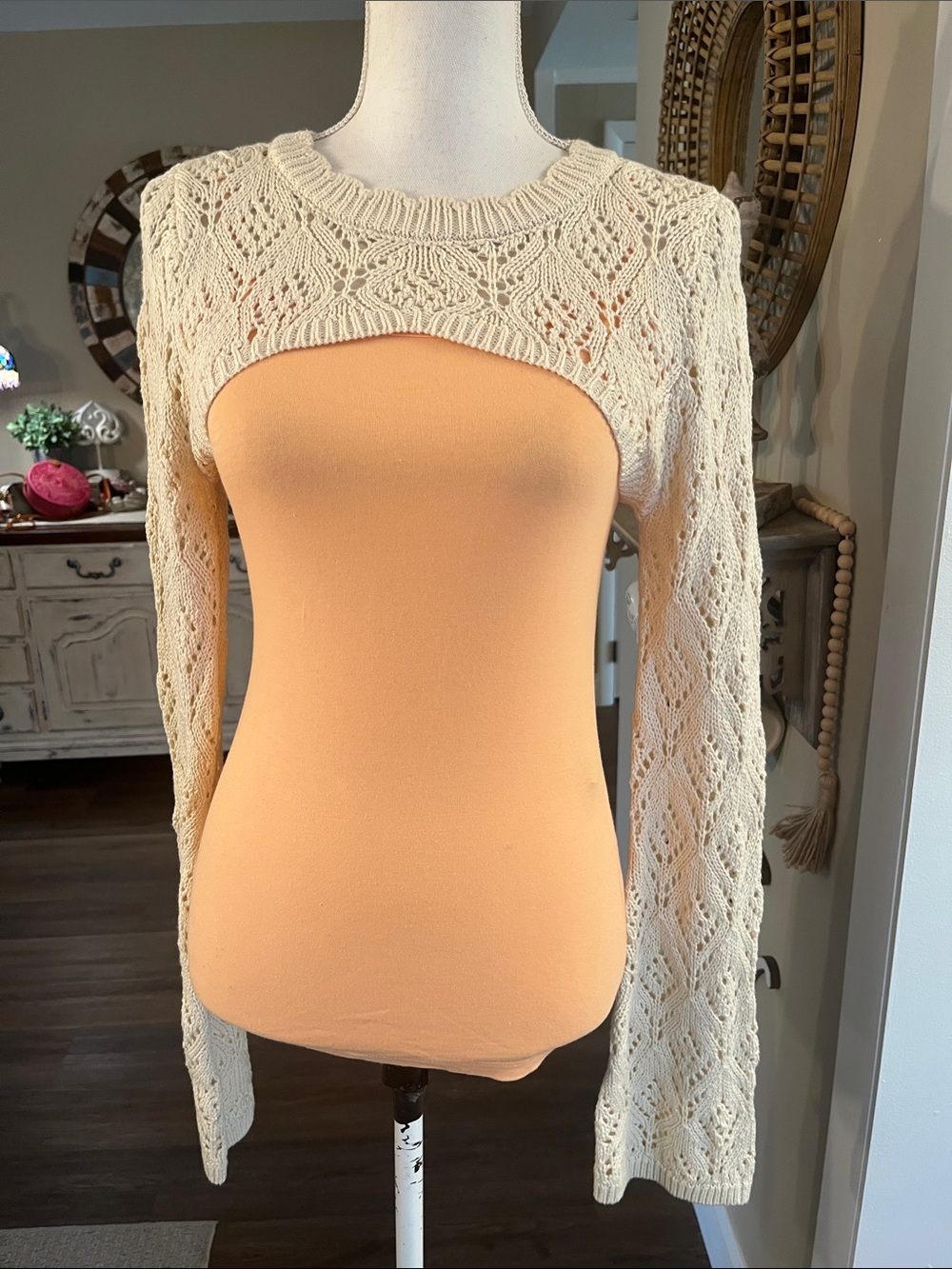 Cream Lace Bolero Shrug